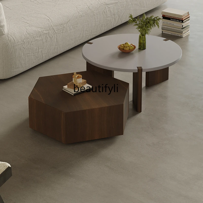 

Living Room round Tea Table Combination Nordic Modern Minimalist Creative Floor