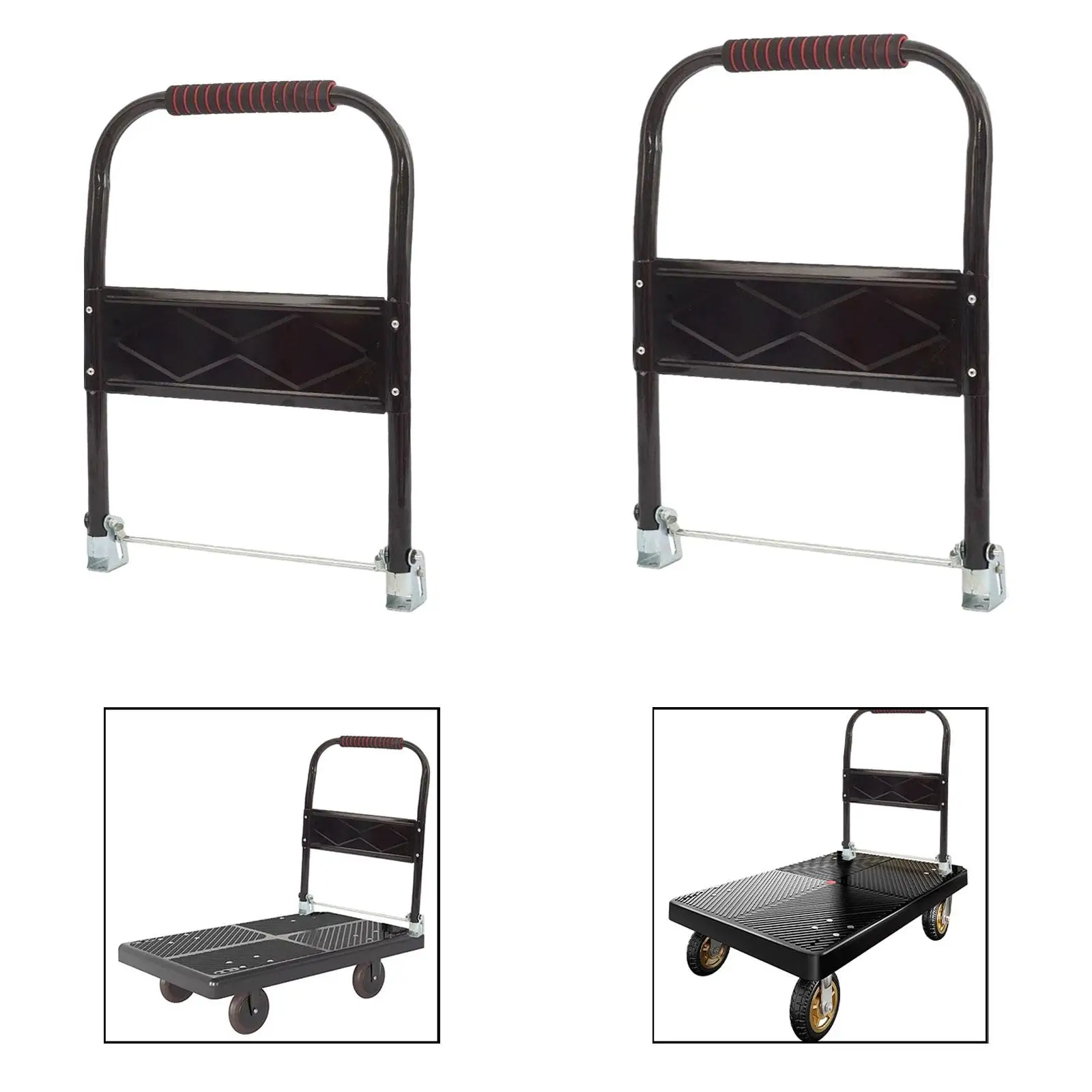 Flatbed Cart Handle High Performance Accessories Spare Parts Premium Foldable for Hand Moving Cart Moving Garage Groceries