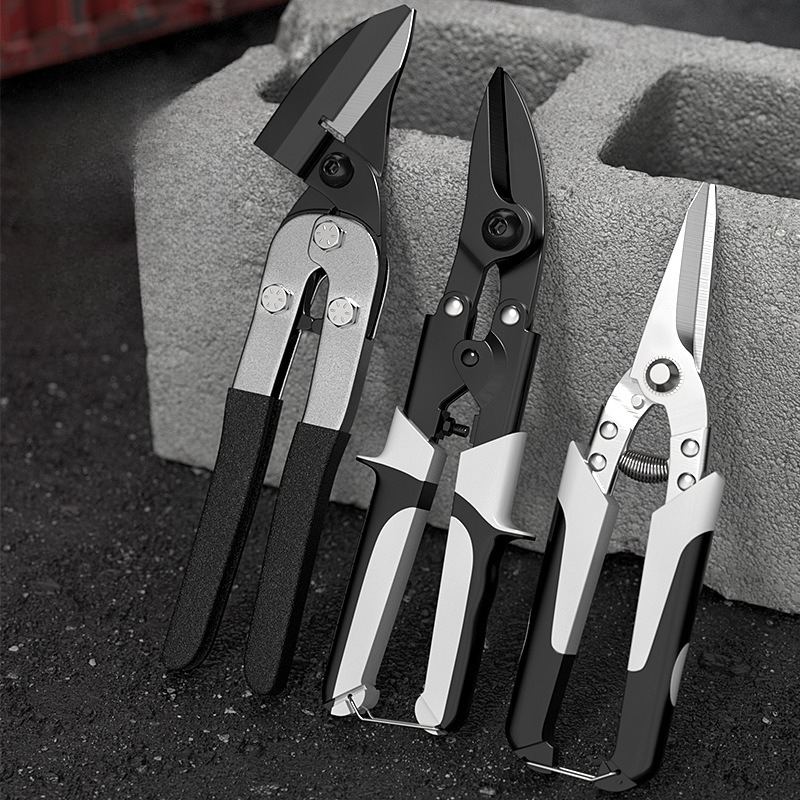 Tin Scissors Industrial Stainless Steel Keel Scissors Electrician Special Aluminum Metal Scissors Garden Tools Electrician Tools
