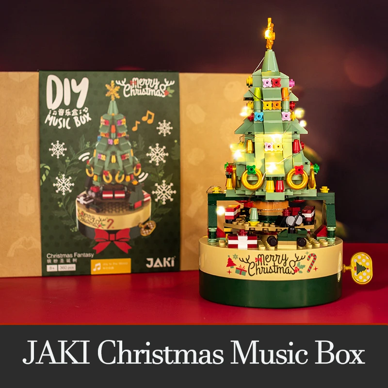MerryChristmasLightingTreeBuildingBlocksBricksCreativeMusic