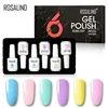 Rosalind 15ML Gel Nail Polish Set 6Pcs/set Cured With UV Lamp Base Top Matt Coat Set For Nail Art Design 1