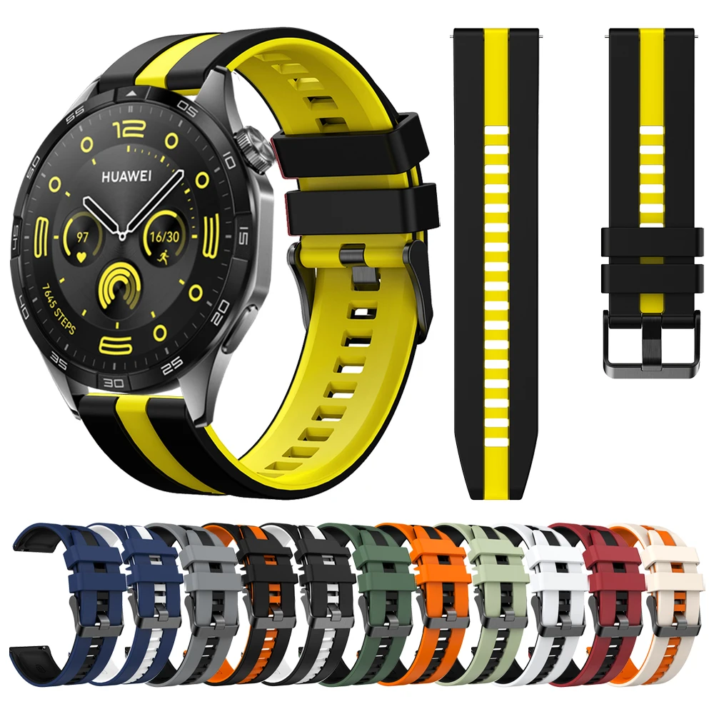 

22mm Sports Silicone Strap For HUAWEI WATCH GT 4 3 46mm/Runner Replacement Wrist Band For HUAWEI WATCH 4 Pro/Ultimate Watchband