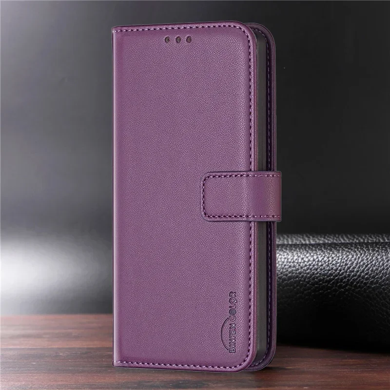 Luxury Magnetic Leather Wallet Flip Cover Case - Shockproof Protection