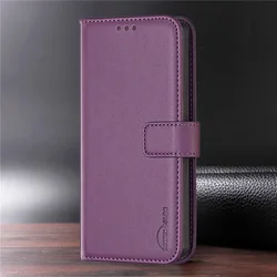 Luxury Magnetic Leather Wallet Flip Cover Case - Shockproof Protection for Spark 20 Pro 4G (PURPLE)
