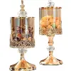 Luxury Crystal Glass Storage Jar with Lid for Home Decor European American Style Coffee Table Lace Candy Jar for Living Room 4