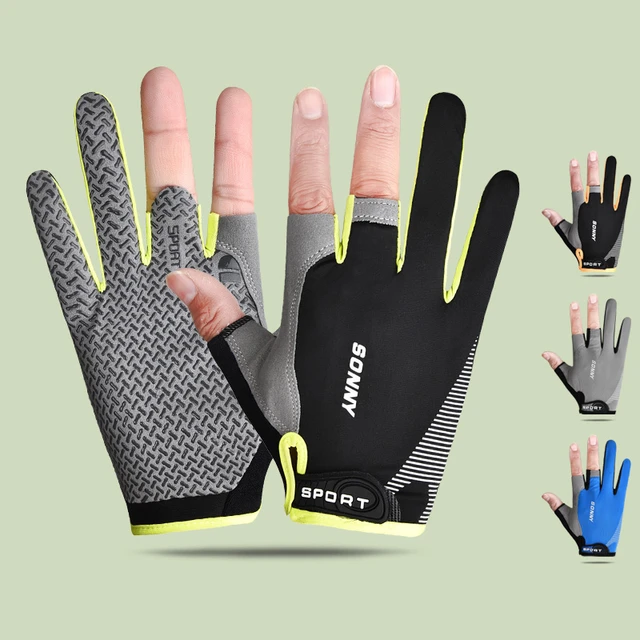 1 Pair Summer Men Women Fishing Gloves 3 Finger Breathable Cool