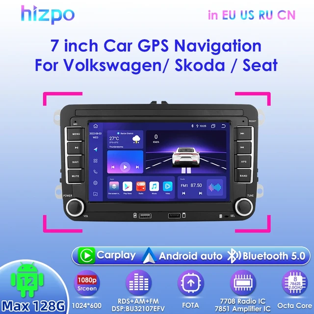 CAMECHO Android 13 Autoradio mit Navi für VW Golf 5 Golf 6 Skoda