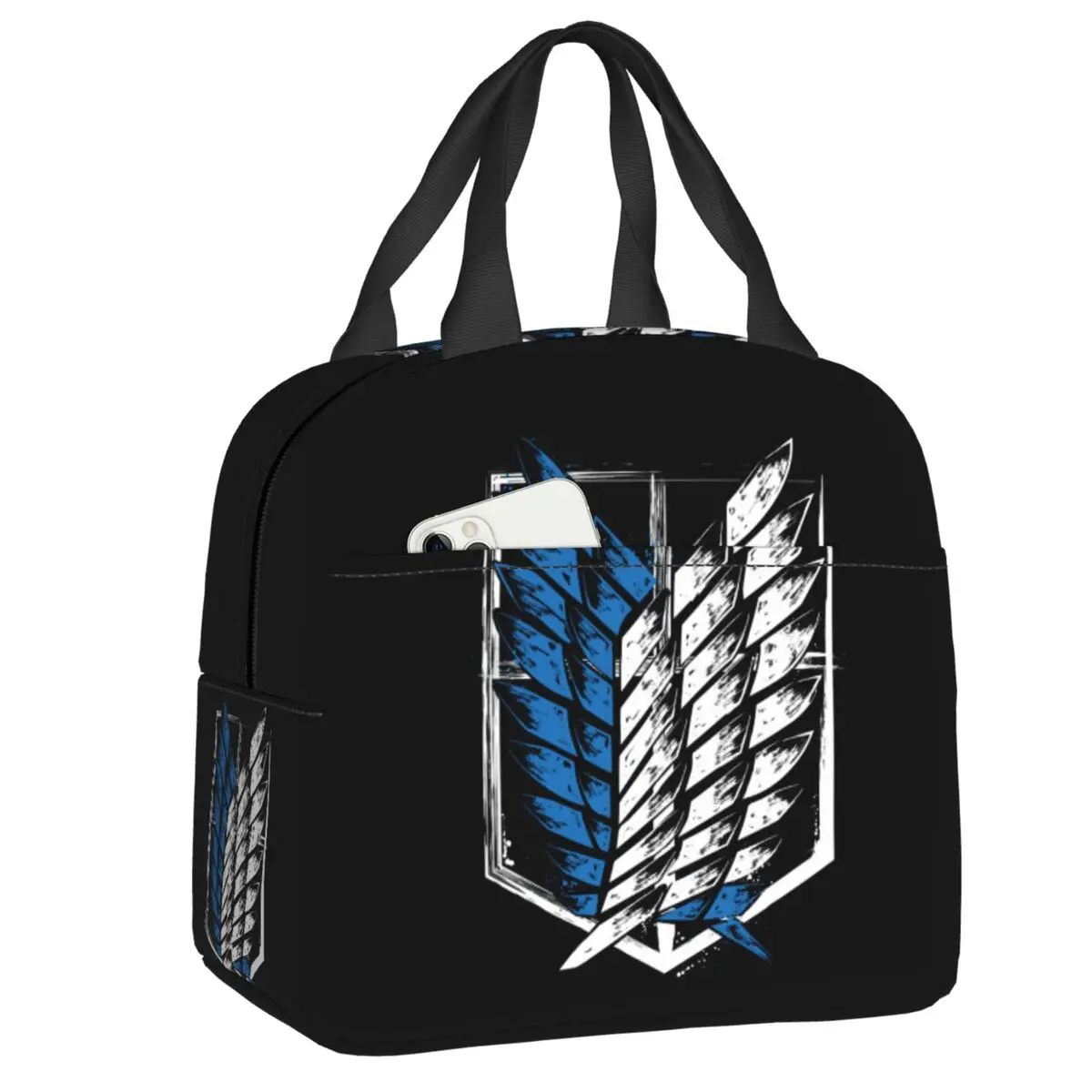 

Attack On Titan Insulated Lunch Bag for Women Leakproof Wings of Freedom Thermal Cooler Bento Box Kids School Children