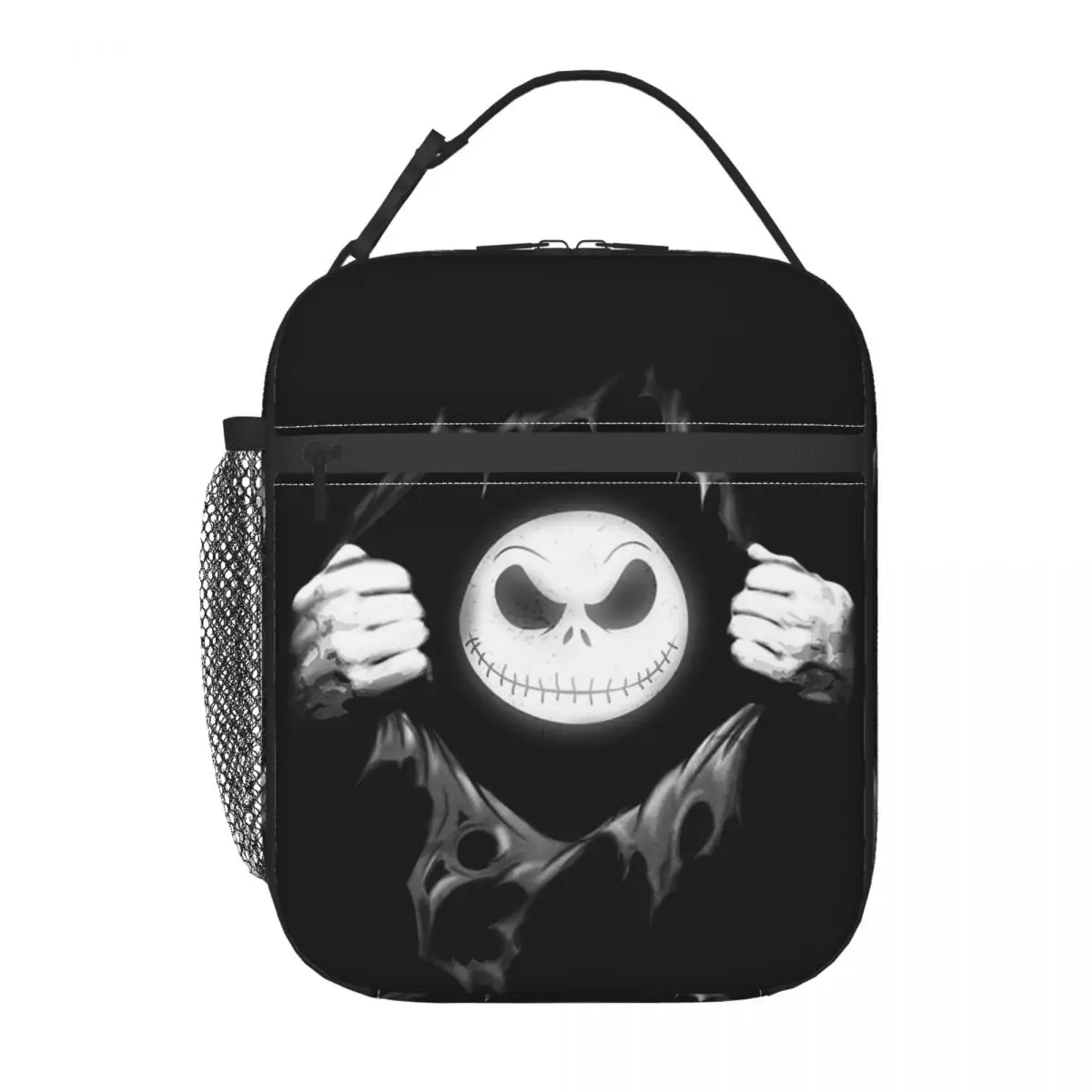 Miniso Disney Halloween Skull Jack Borsa Termica Per Il Pranzo Tim Burton Christmas Horror Movie Portable Cooler Thermal Bento Box