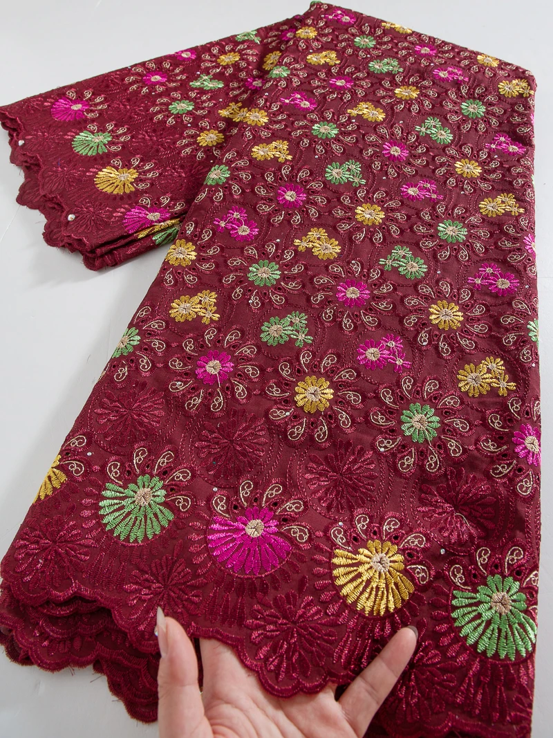 Nigerian Lace Swiss Voile Lace In Switzerland Cotton Fabric African Fabric Dry Dubai TY4256 2025