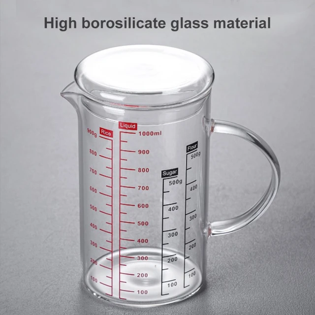 Large Glass Measuring Cup Borosilicate Glass Kitchen Liquid Measuring Jug  Glass Cup with Measurement Scale Kitchen Accessories - AliExpress