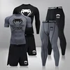 Men's Compression Sportswear Suits Gym Tights Training Clothes Workout Jogging Sports Set Running Rashguard Tracksuit For Men 5