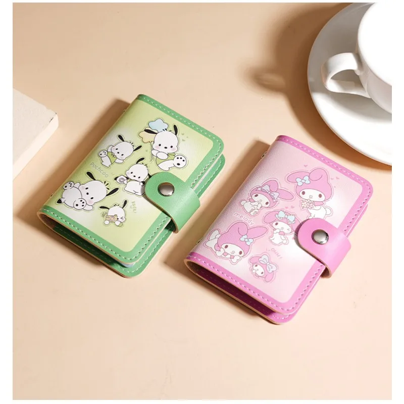 

Sanrio Mymelody Cute Card Bag Cartoon Pochacco Large Capacity Multi Card Case Photo Collection Storage Bag Friend Gift