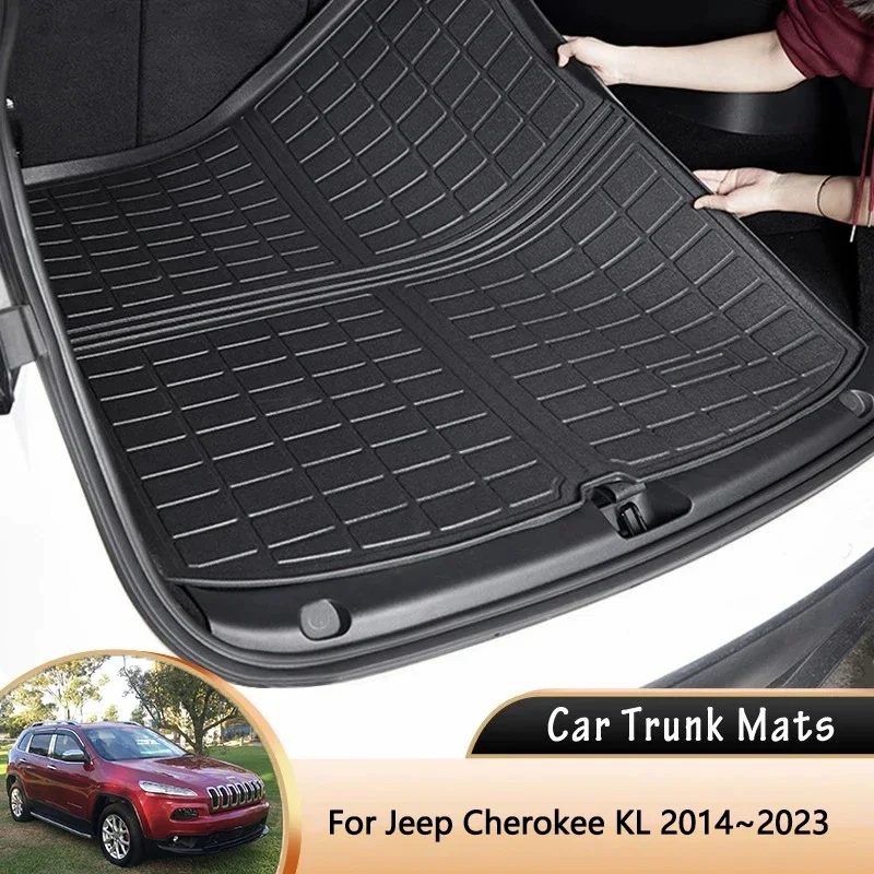 

For Jeep Cherokee KL 2014~2023 2022 Car Rear Trunk Mat Waterproof Protective Pads Cargo Liner Trunk Tray Floor Mats Accessories