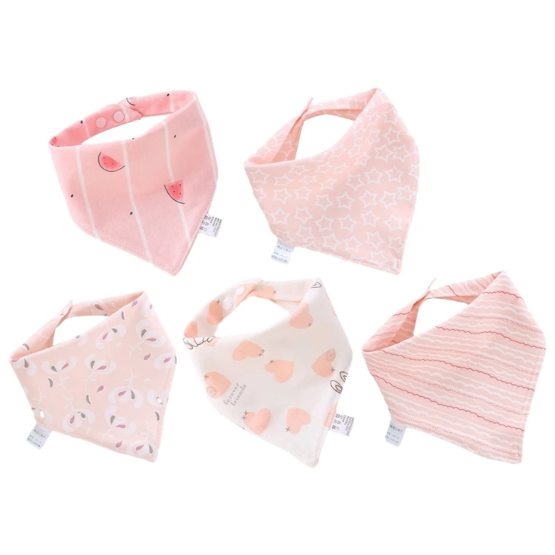 

Infant Drooing Bib Floral Print Muslin Bibs Burp Cloth for Newborns Feeding