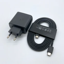 Ultra Fast 45W PD Charger with 1.8M USB - C to Type - C Cable - Black EU and Cable