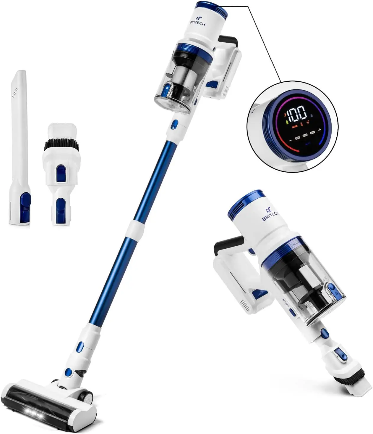 

Cordless Lightweight Stick Vacuum Cleaner, 300W Motor for Powerful Suction 40min Runtime