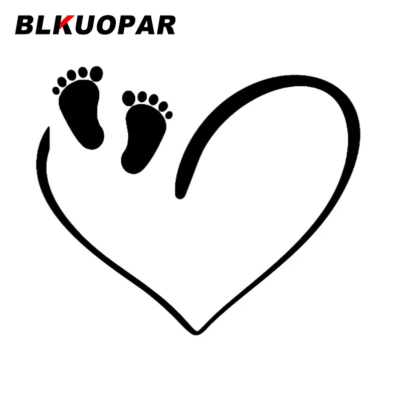 

BLKUOPAR, детские ноги в сердце, любовь, клипарт, автомобильные наклейки, аниме, Солнцезащитный вырезанный стикер, смешной кондиционер, Фотообои