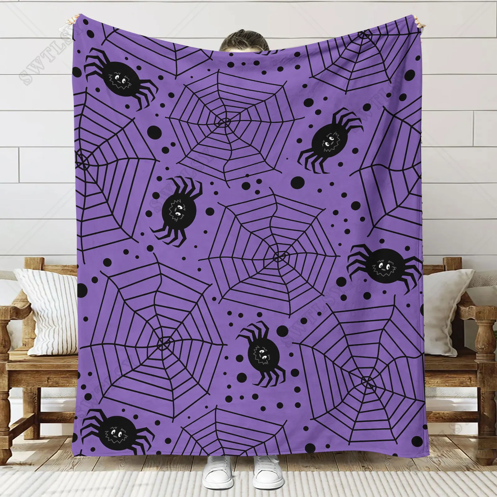 

Printed Halloween Flannel Blanket Air conditioning Winter Throw blanket Decorative Sofa Cartoon Blanket Gift Bedquilt Kpop