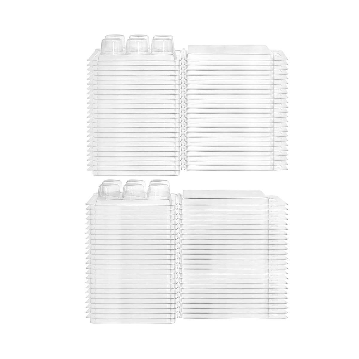 

Раскладная форма для расплава воска, прозрачный пустой пластиковый контейнер для расплава воска с 6 полостями для самостоятельного расплава воска, сердца и круга, 100 шт. в упаковке