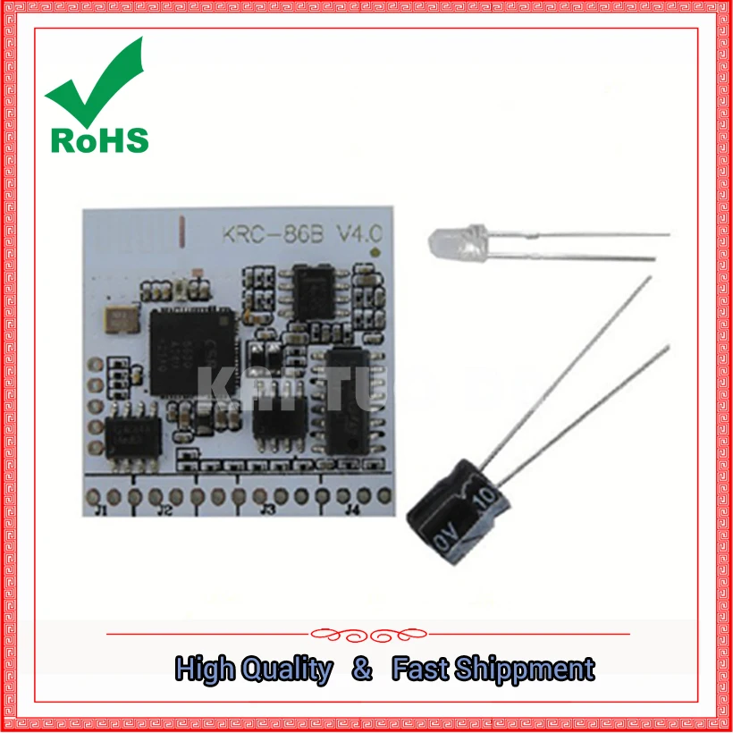 Produktbild von KRC-86B Bluetooth 4.0 Audio Receiver Modul – DIY Board, Weiß, Für Stereo-Sound, Neu