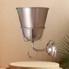 Wall Decor Vase Detachable Stainless Steel Wall Mount Vase With Hook Minimalist Elegant Wall Hanging Flower Plant Holder 4