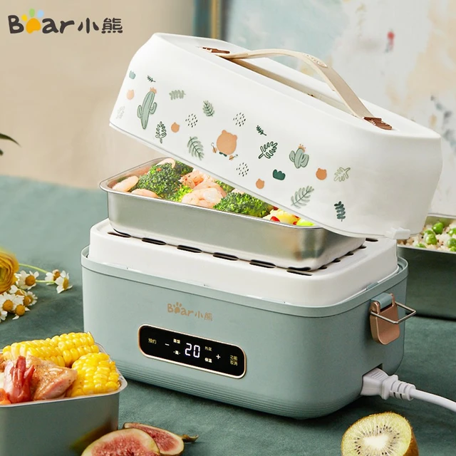 Bear Heated Lunch Box Electric Lunch Box Insulated Lunch Box Portable Hot  Lunch Box for Office Workers To Steam Rice on The Go - AliExpress