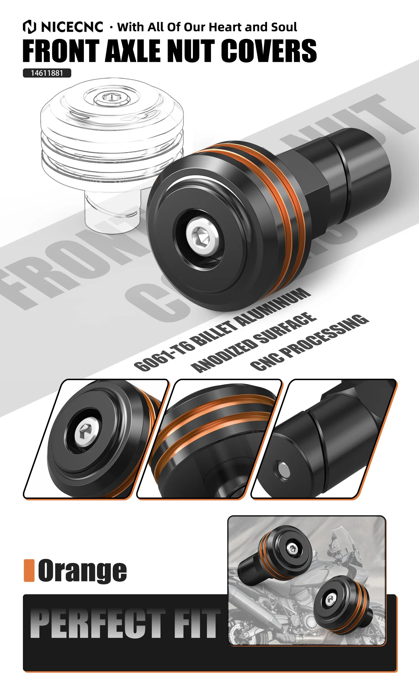 Vorder-/Hinterachsmutterabdeckungen für Harley Sportster S RH1250S Pan America 1250 RA1250S Special RA1250S 2021-2024 CVO RA1250SE 2024 – Detail 1