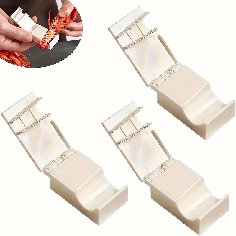 1pc/2pcs/3pcs Shrimp Peeler – Convenient seafood shell remover, durable plastic kitchen gadget for home and restaurant use