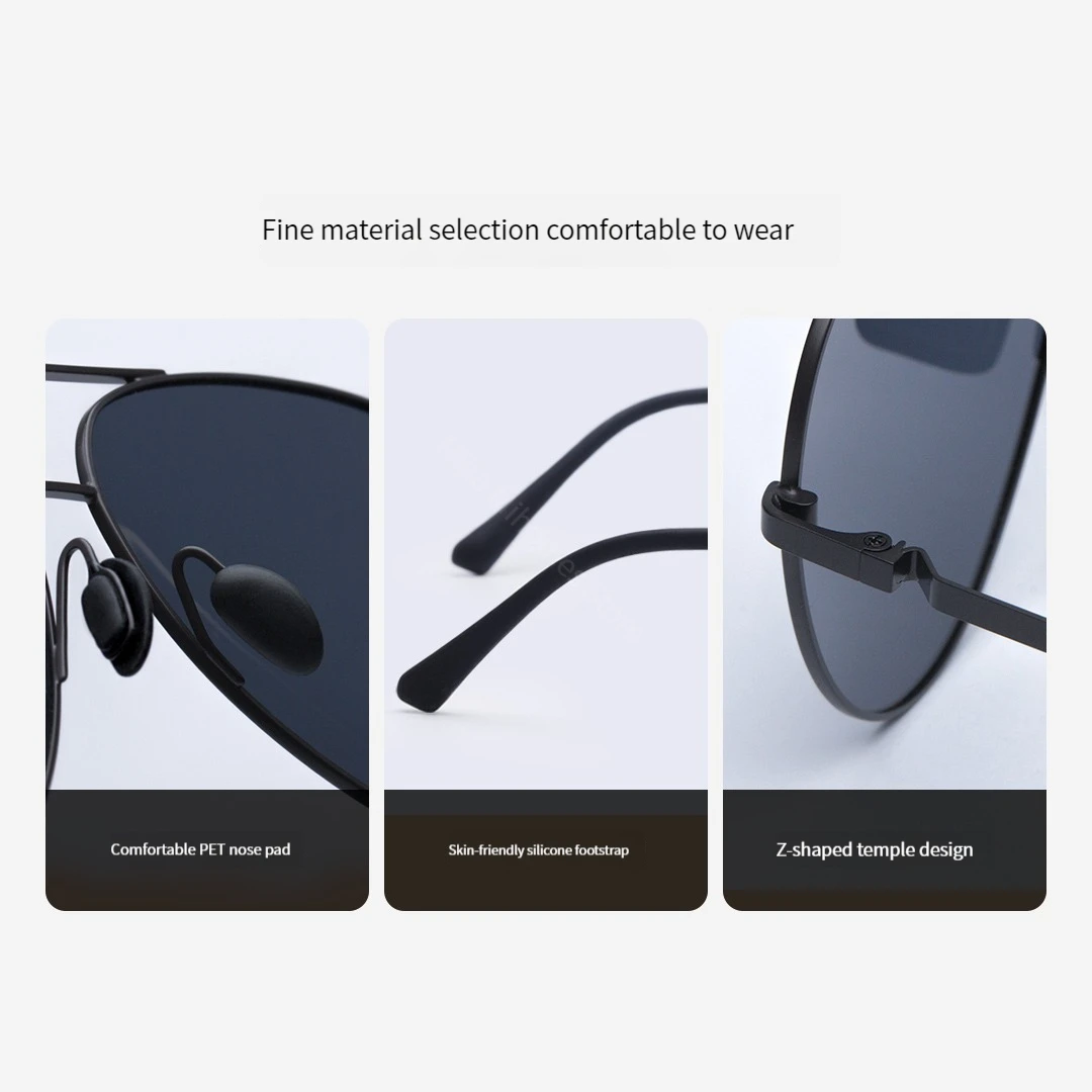 New Youpin TS polarized sunglasses UV400 protection Fashion pilot Style Sunglasses TAC polarizing lenses 0.7mm lens Riding Sport 6