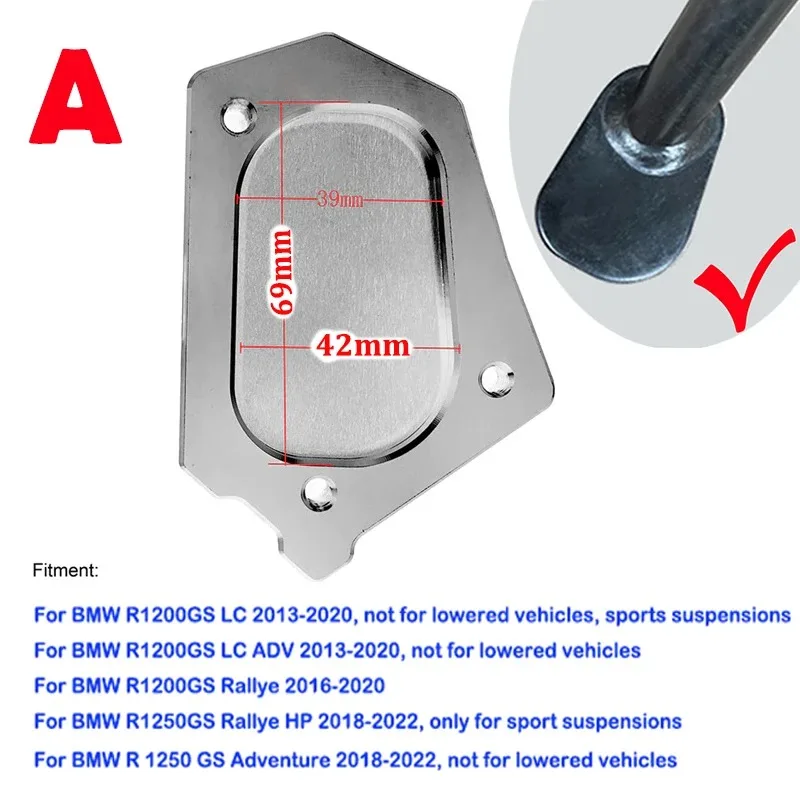 Motorcycle Kickstand Side Stand Extension Pad