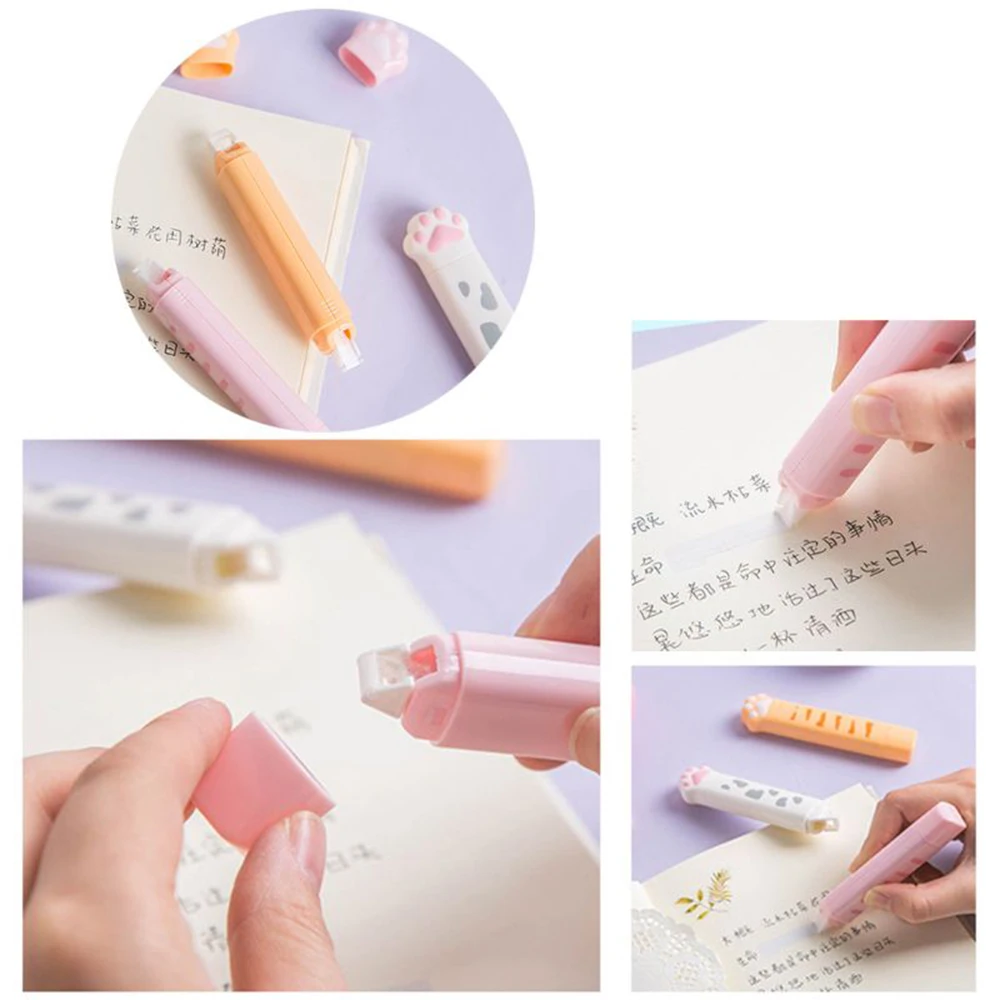 Creative Portable Correction Tape And Point Glue Two In One Learning Stationery Double Sided Adhesive School Office Supplies double sided adhesive tape correction tape dot glue pen