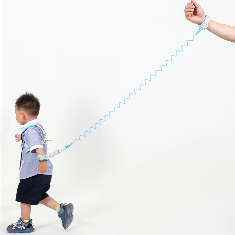 Infants and young children's loss prevention belt traction rope Baby loss prevention bracelet 2m spring rope Walking baby safety 4