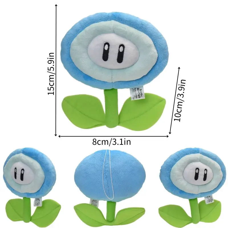 thumbnail image 1 of Figura de anime Kawaii Mario Bros Ice Fire Flower, juguete de peluche suave, lindo Koopa Troopa Boo Red Toad, muñecos de peluche, regalo, 1 of 5