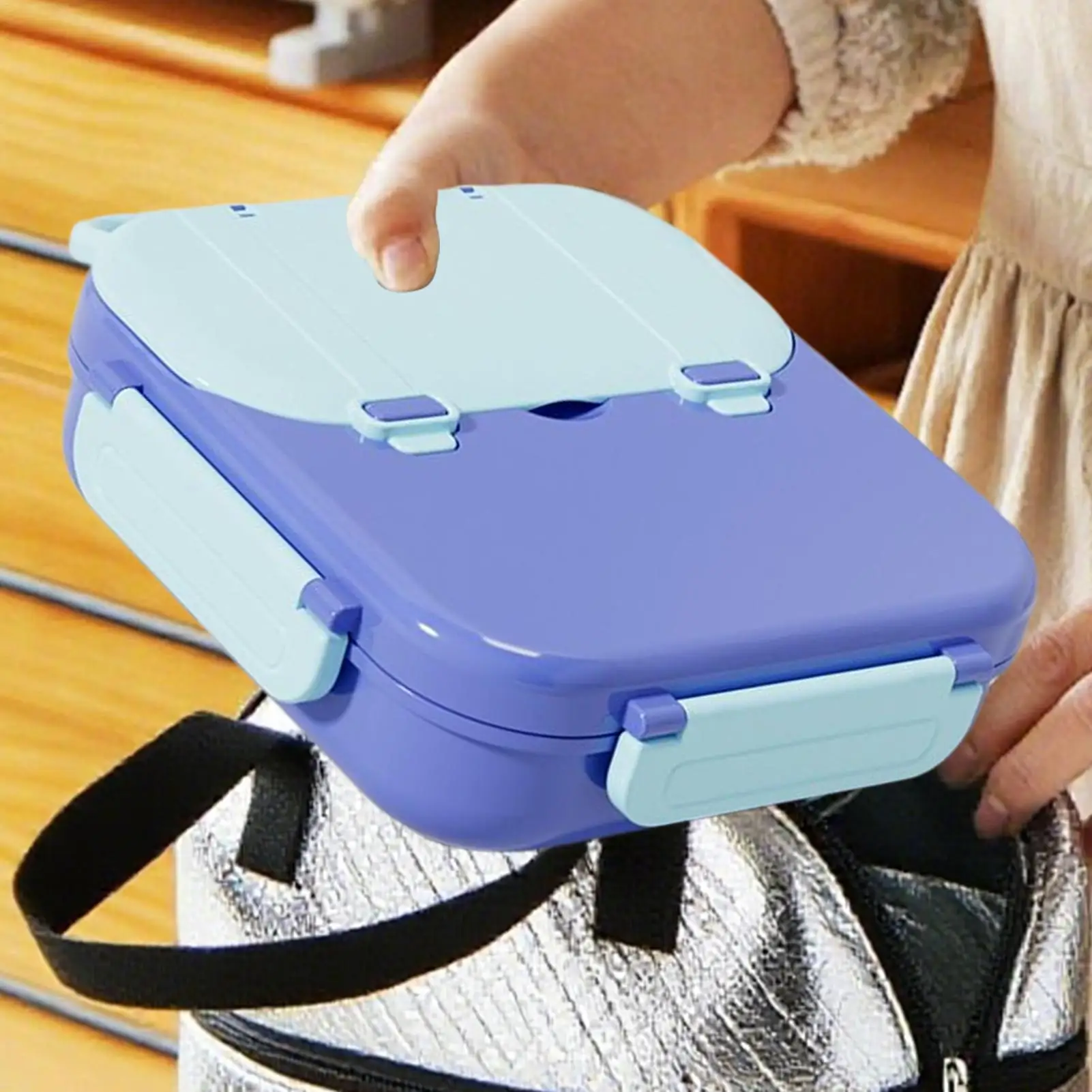 Lunch Box For Kids 1000ml Children's Snack Compartment Box Leak Proof Lunch Container For Preschool School Kindergarten Travel