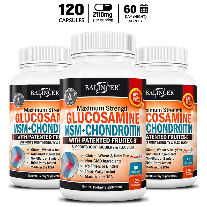 GlucosamineChondroitinContainsCurcuminToHelpSupportBackNeck