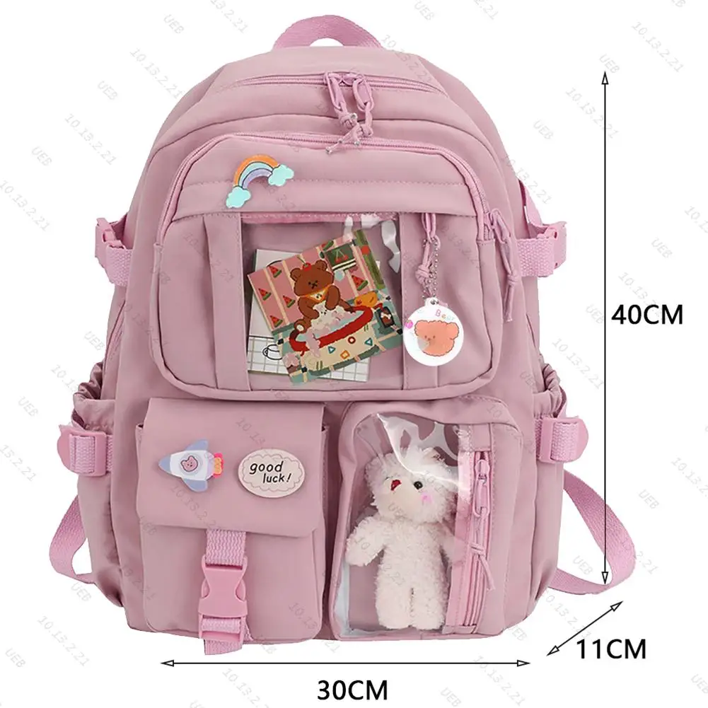 Zaino Kawaii A Contrasto Di Colore, Simpatico Zainetto Per Laptop