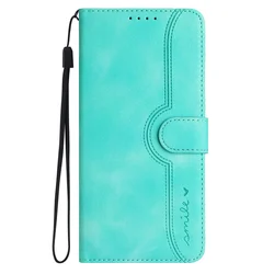 Leather Flip Phone Case - Solid Color with Magnetic Closure for Moto G04 (Green)