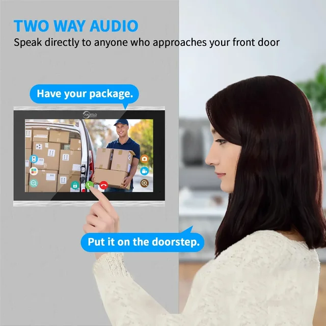 1080P Tuya Wifi Intercom Fingerprint 5 in 1 Unlock Doorbell Video Intercom for Home Touch Screen Video Doorphone Security 4