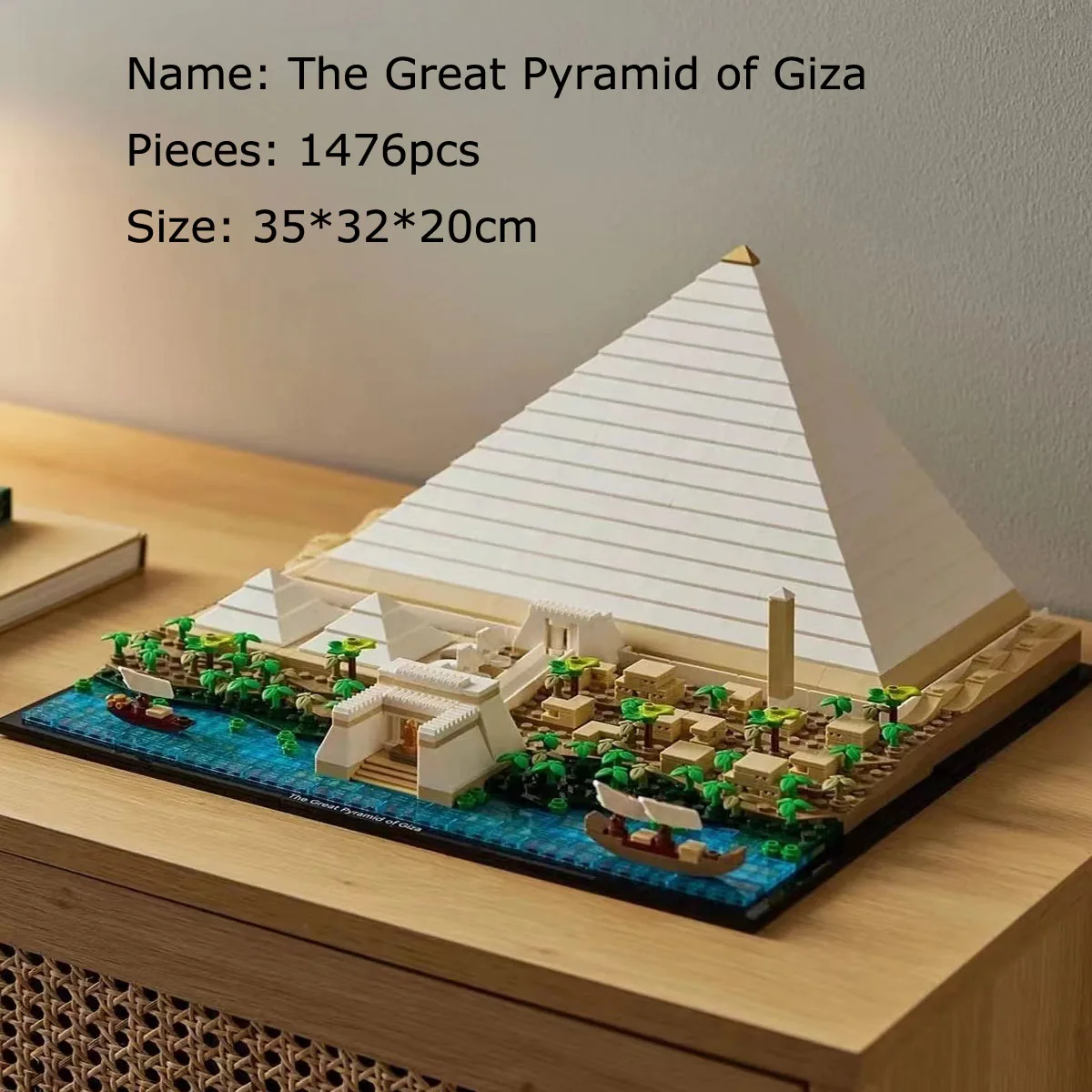 

New The Great Pyramid of Giza Model City Architecture Street View Building Blocks Set Moc 21058 DIY Assembled Toys Birthday