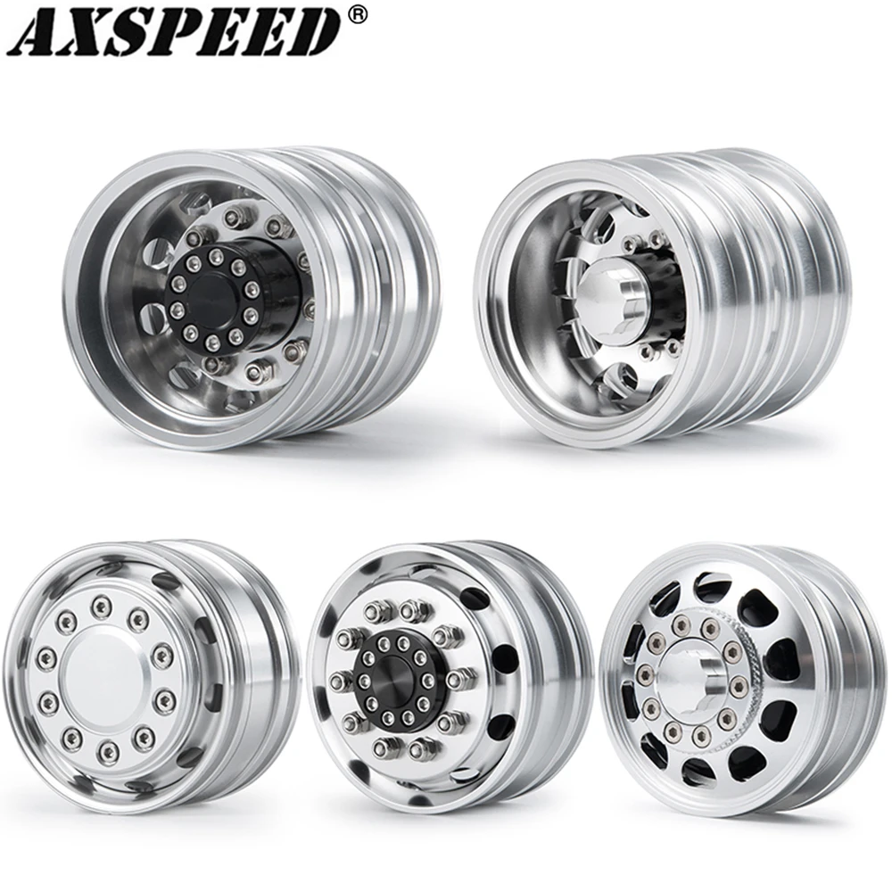 Axspeed Rc Car Front And Rear Wheel Rims Tractor Trailer Wheel Hubs For 1/14 Tamiya Tractor