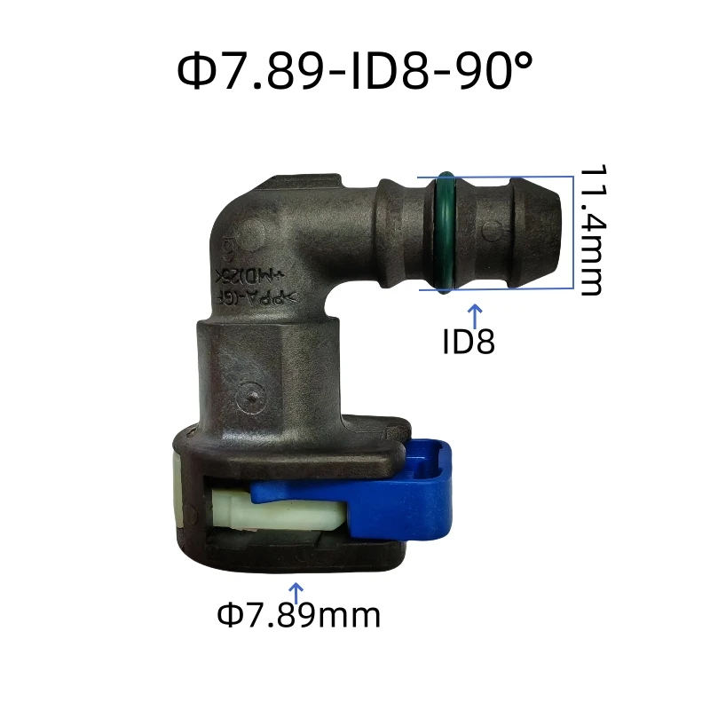 Connettore Rapido Carburante 90 Gradi - Attacco In Nylon Per Tubi 6mm - Facile Installazione Senza Modifiche