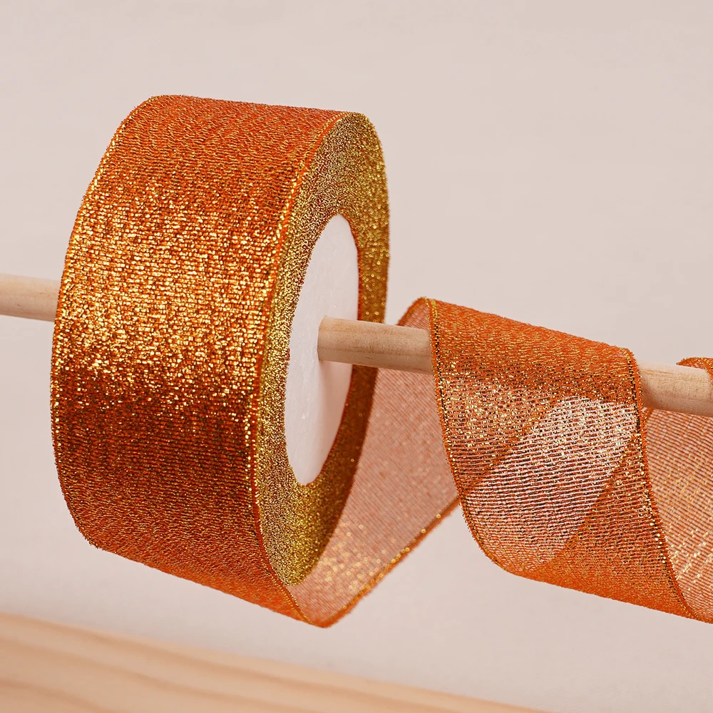 Glitter Ribbon Roll – 40mm, 22 Meters for DIY Crafts, Weddings, and Sewing Projects