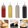 4pcs 8/12/16/24 oz Plastic Squeeze Squirt Condiment Squeeze Bottle with Twist On Cap Lids for Ketchup BBQ Sauces Paint Olive Oil
