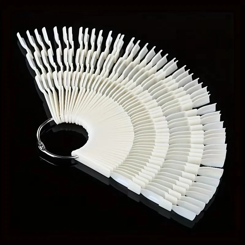 50 Nail Color Cards Clear Nail Color Chart Display Gel Polish Template Art Sample Station Acrylic Palette