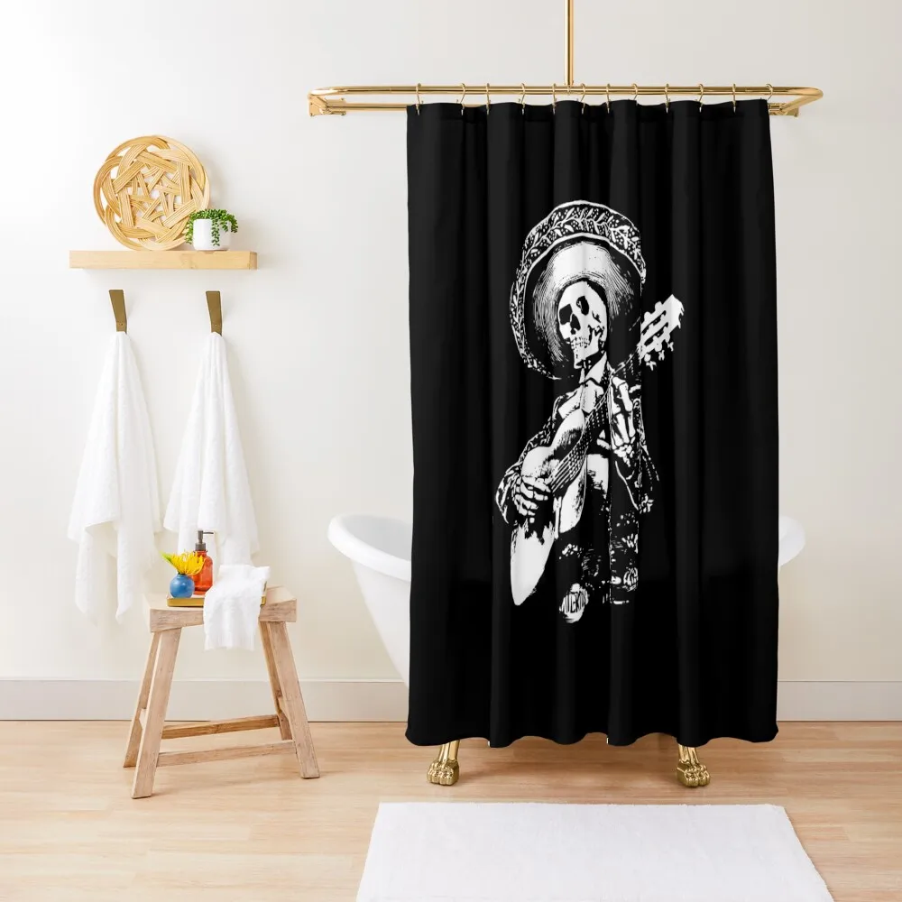 

MARIACHI SKULL Shower Curtain Waterproof Bath And Anti-Mold Window Bathroom Showers Curtain