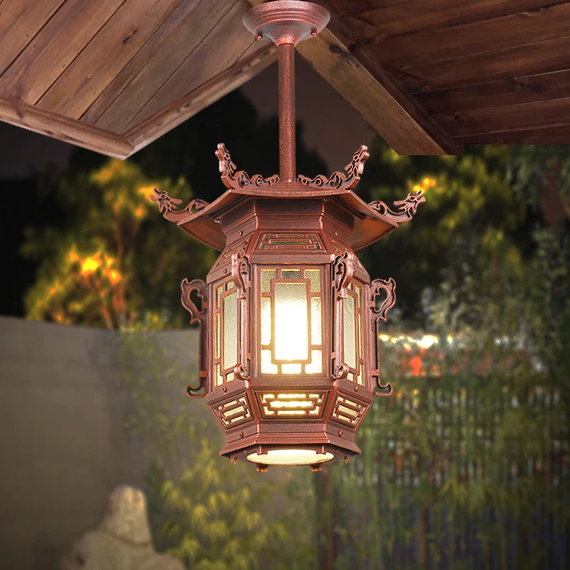 

Outdoor Courtyard Palace Lamp Gate Villa Balcony Aisle Pavilion Lantern Waterproof Ceiling Lamp