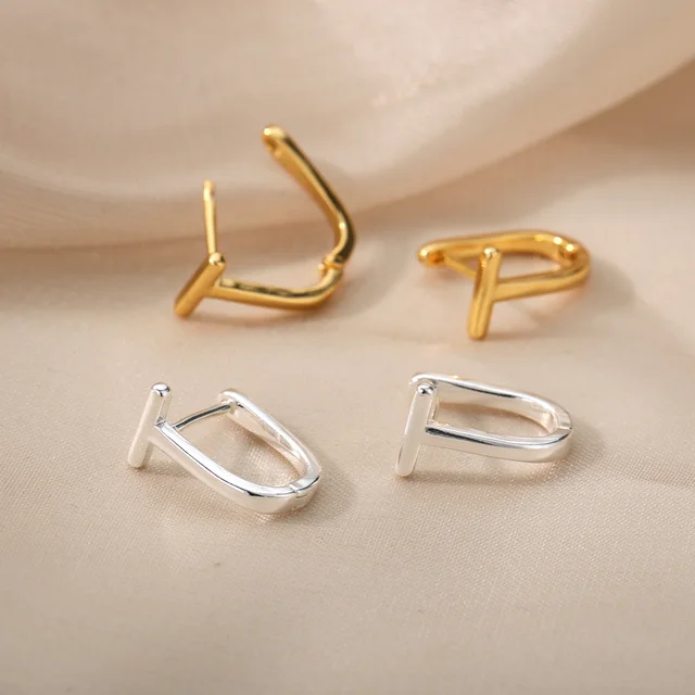 Aesthetic Stainless Steel Hoop Earrings For Women Gold Minimalist Heart Snake Flower Zircon Earring Korean Fashion Jewelry 2022 E2028