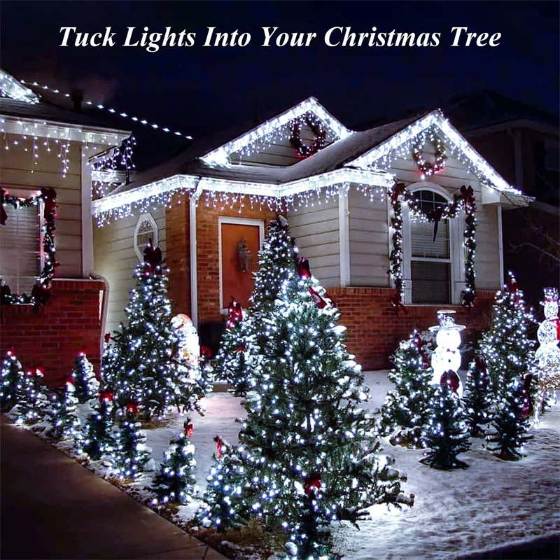 Fairy Lights LED String Garland - Waterproof Outdoor & Indoor Christmas Decoration for Tree, Garden, Wedding, and Party