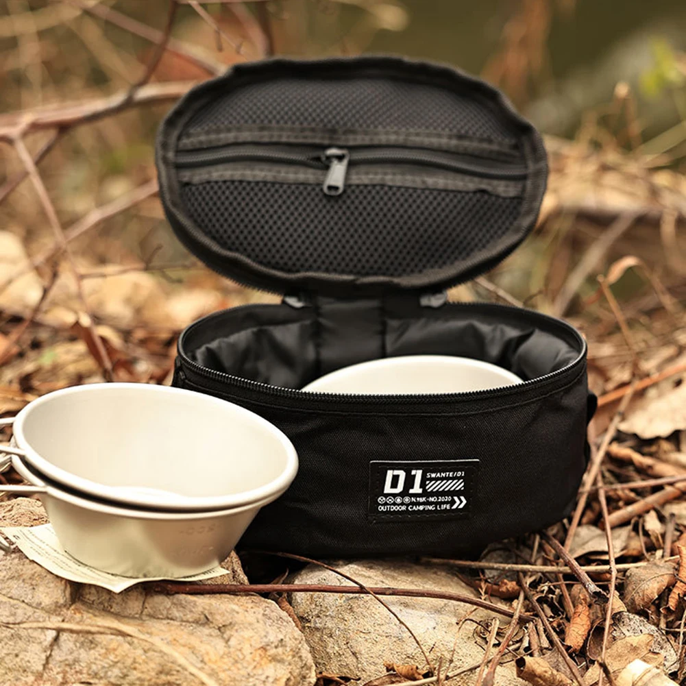 Sierra Bowl Storage Bag Oxford Waterproof Tableware Cups Carrying Case Organizer Outdoor Camping Travel Barbecue Picnic Pouch